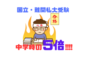 【国立や難関私大を目指す】学校の授業を無駄にせず中学時の5倍勉強