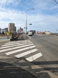 五十川塩原大橋前の信号